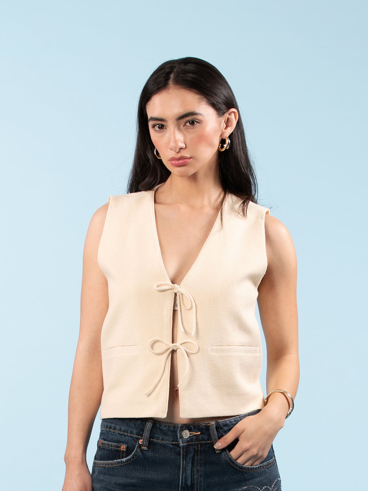 Vest with Bow Closure