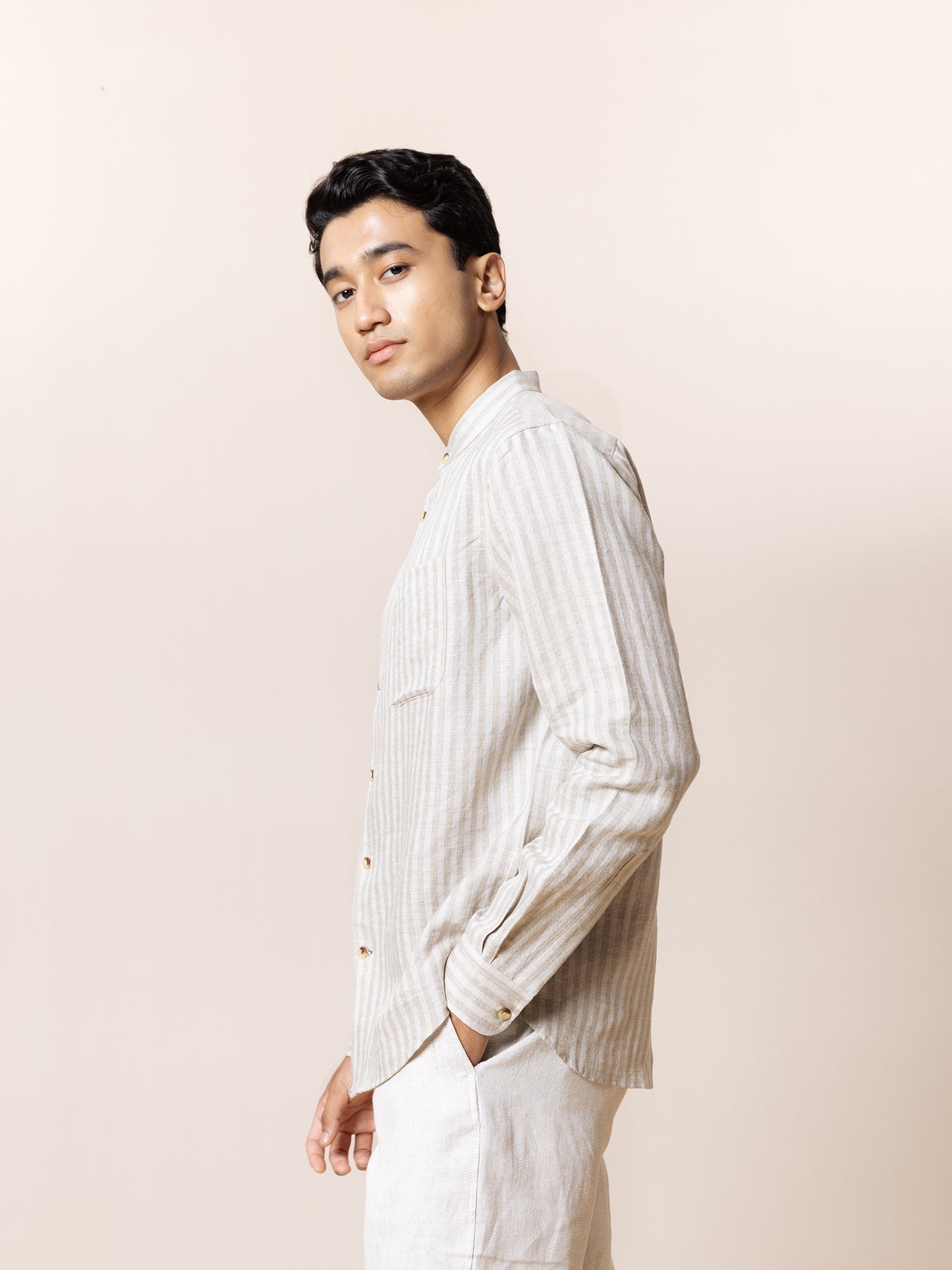 Mandarin Collared Shirt
