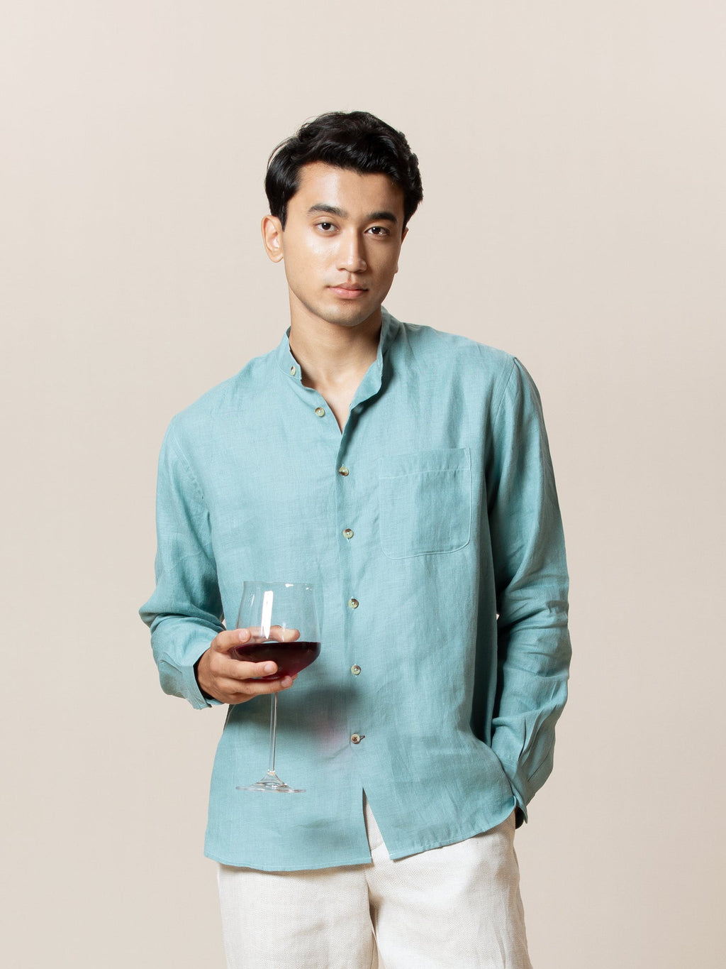 Mandarin Collared Shirt