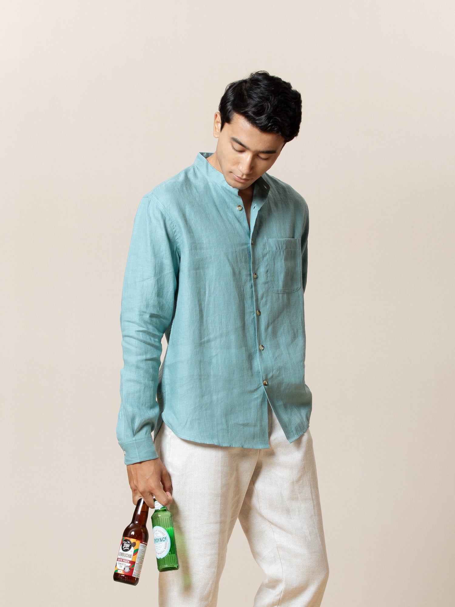 Mandarin Collared Shirt