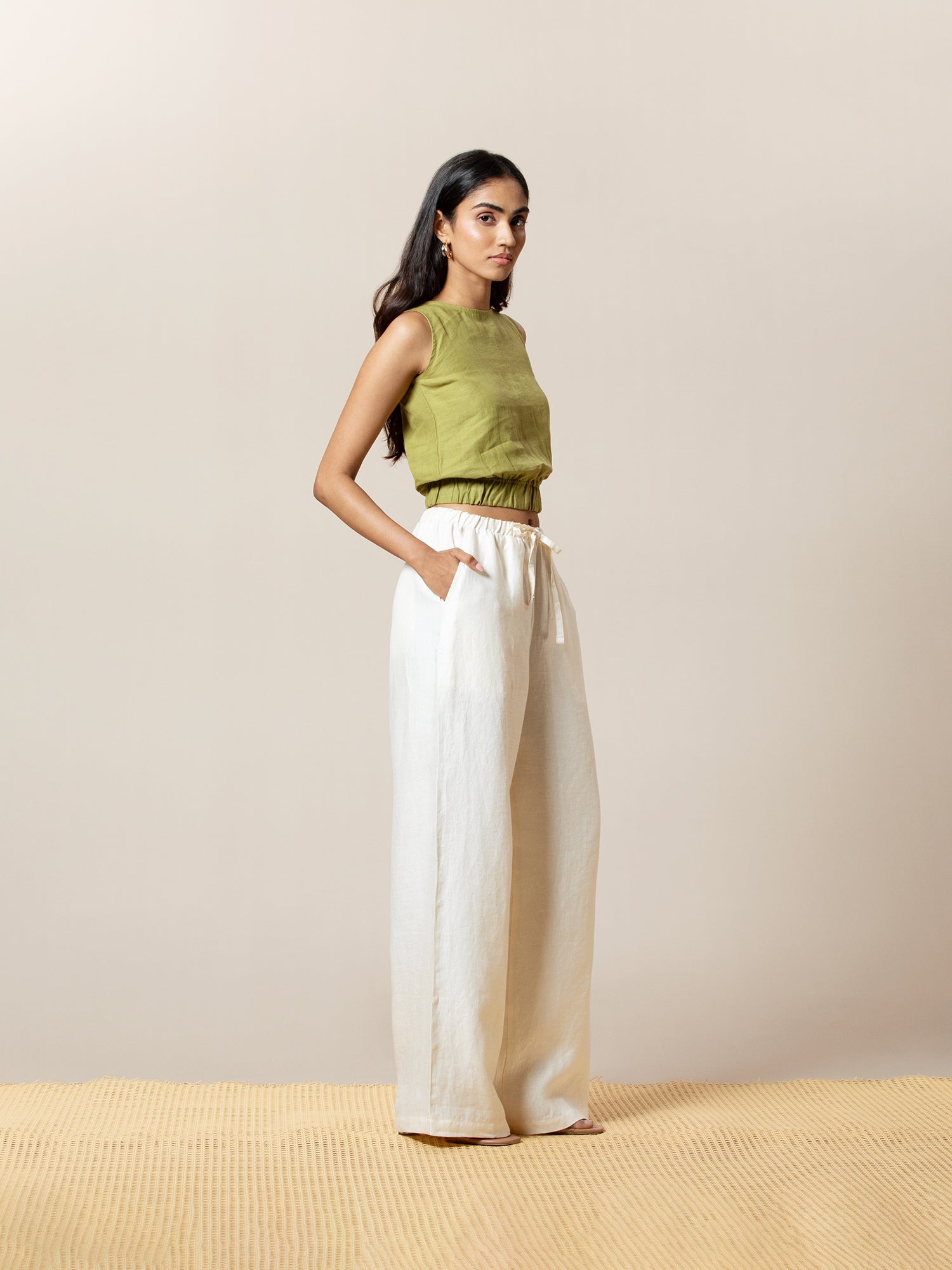 Boat neck Crop Top
