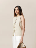 Button down vest