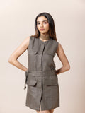 Four-Pocket Midi Dress