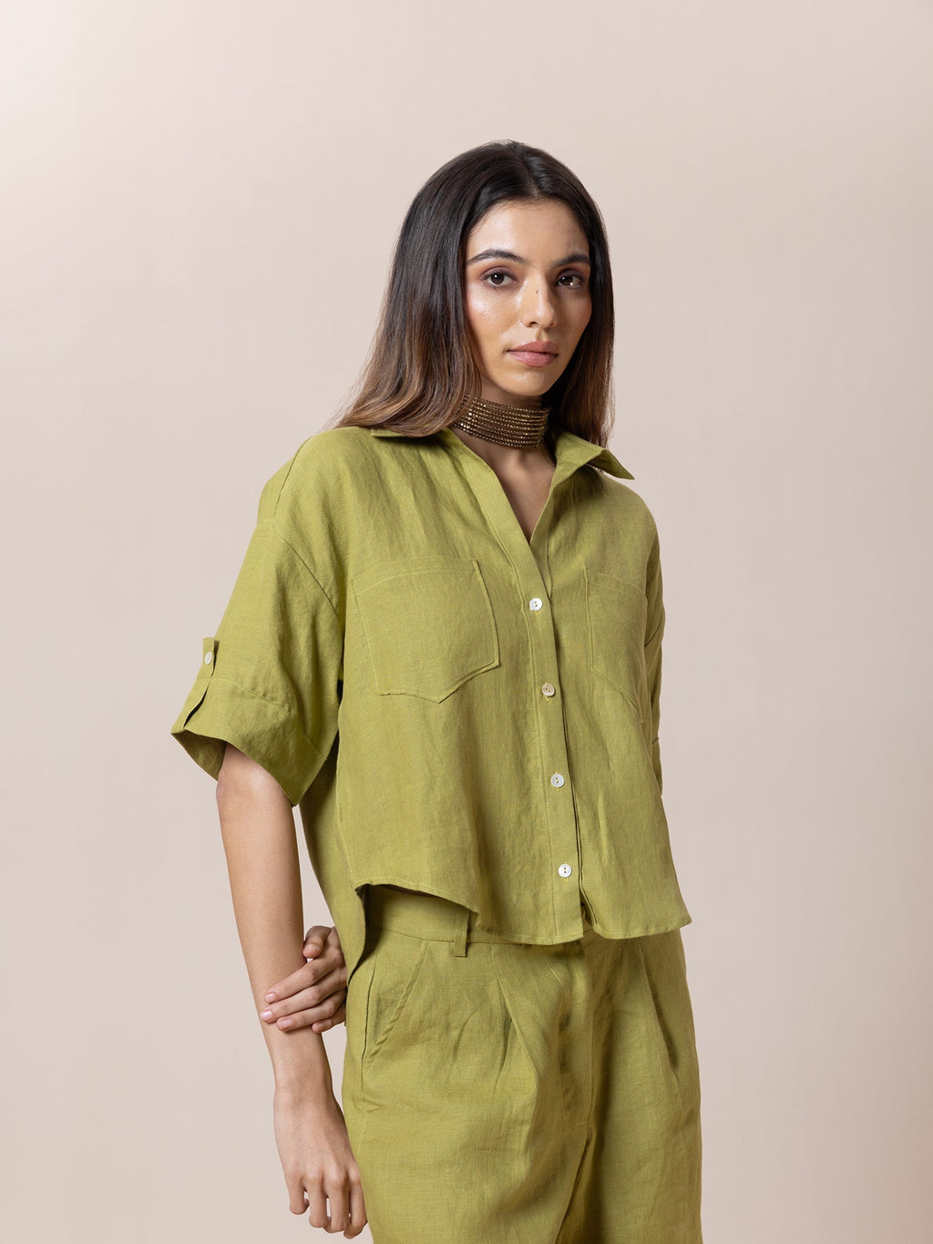 Short-sleeve Boxy Shirt