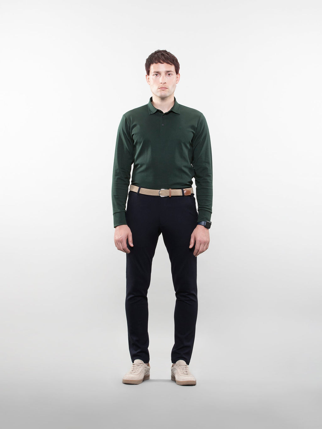 Full-sleeve lifestyle polo