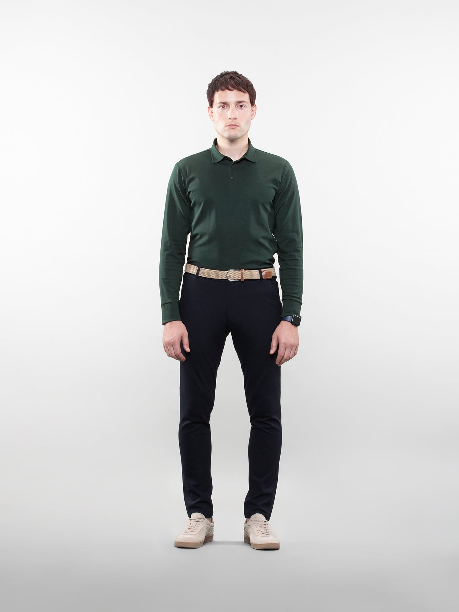 Full-sleeve lifestyle polo