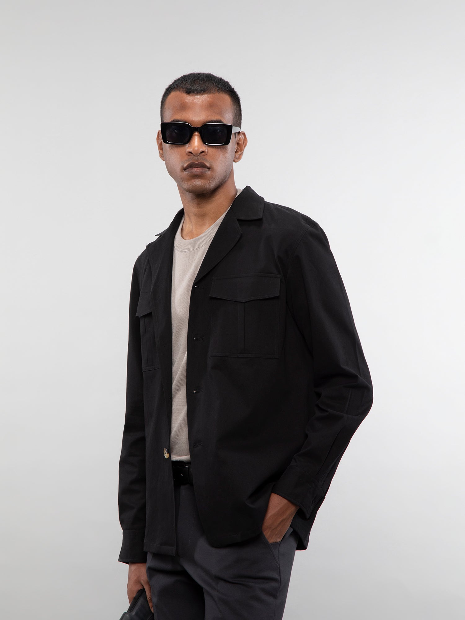 Camp collar overshirt