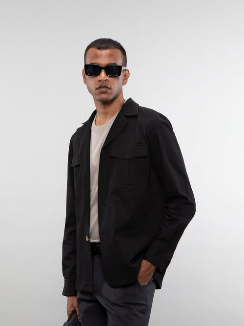 Camp collar overshirt