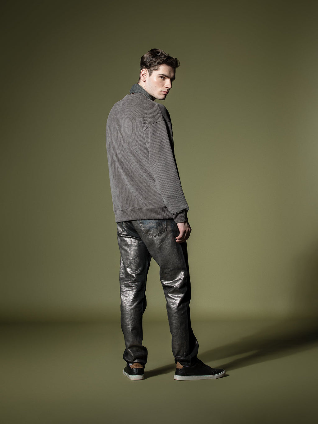 Woven texture sweatshirt