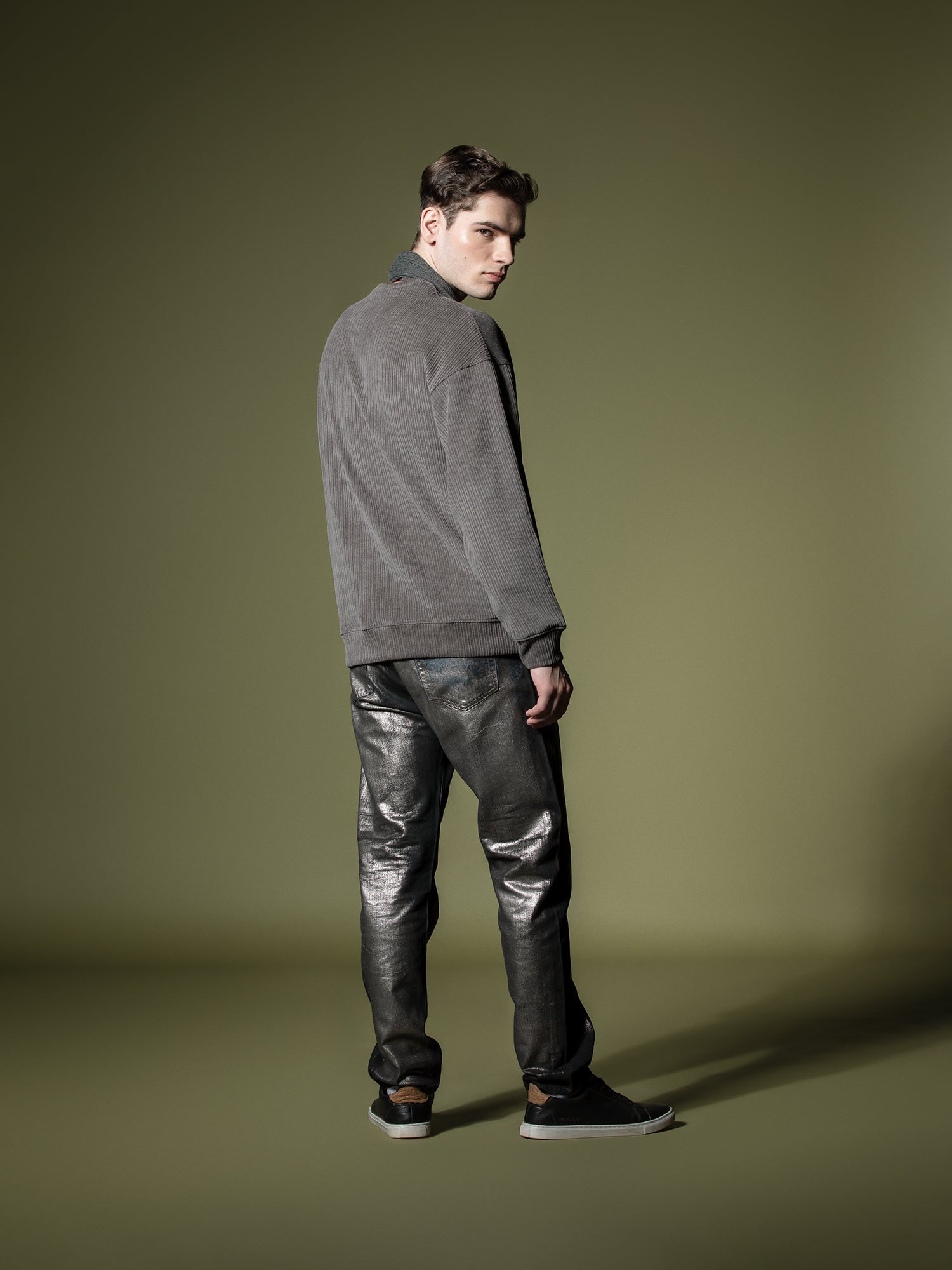 Woven texture sweatshirt