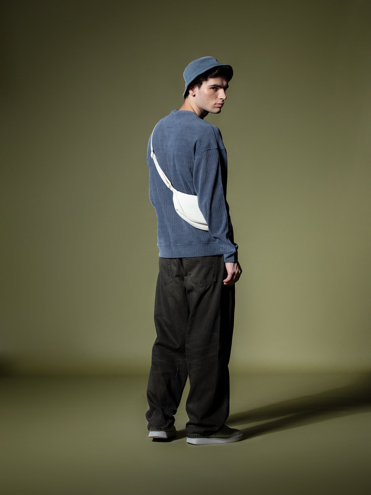 Woven texture sweatshirt