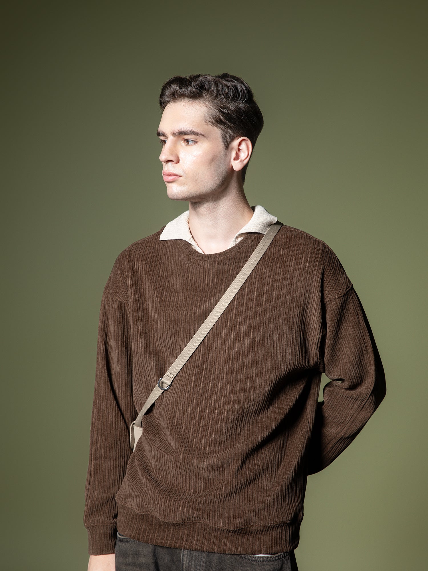 Woven texture sweatshirt