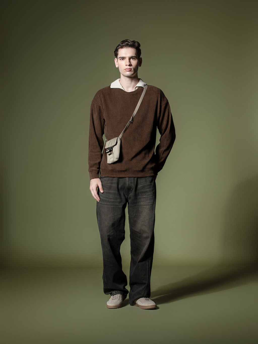 Woven texture sweatshirt