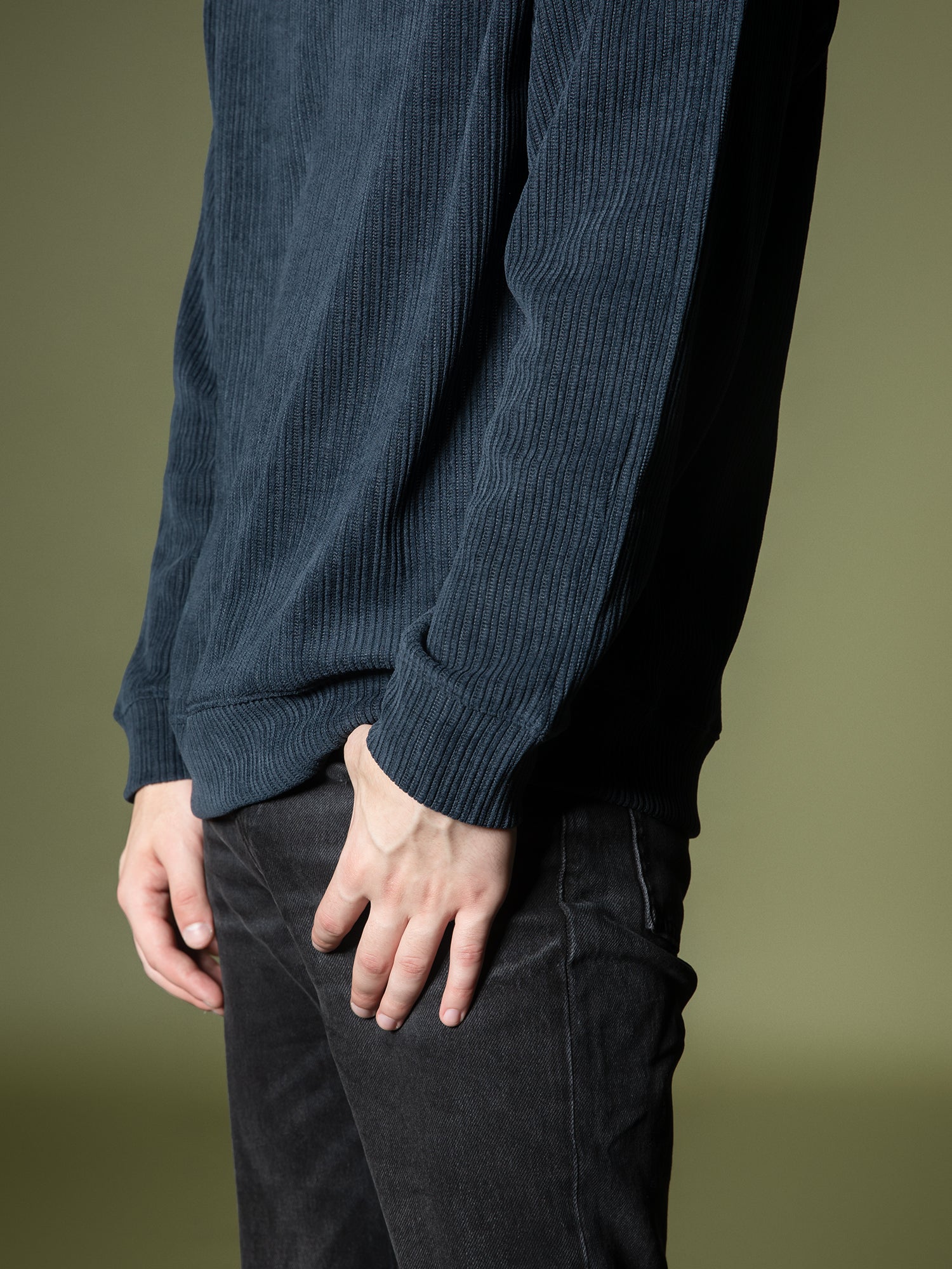 Woven texture sweatshirt