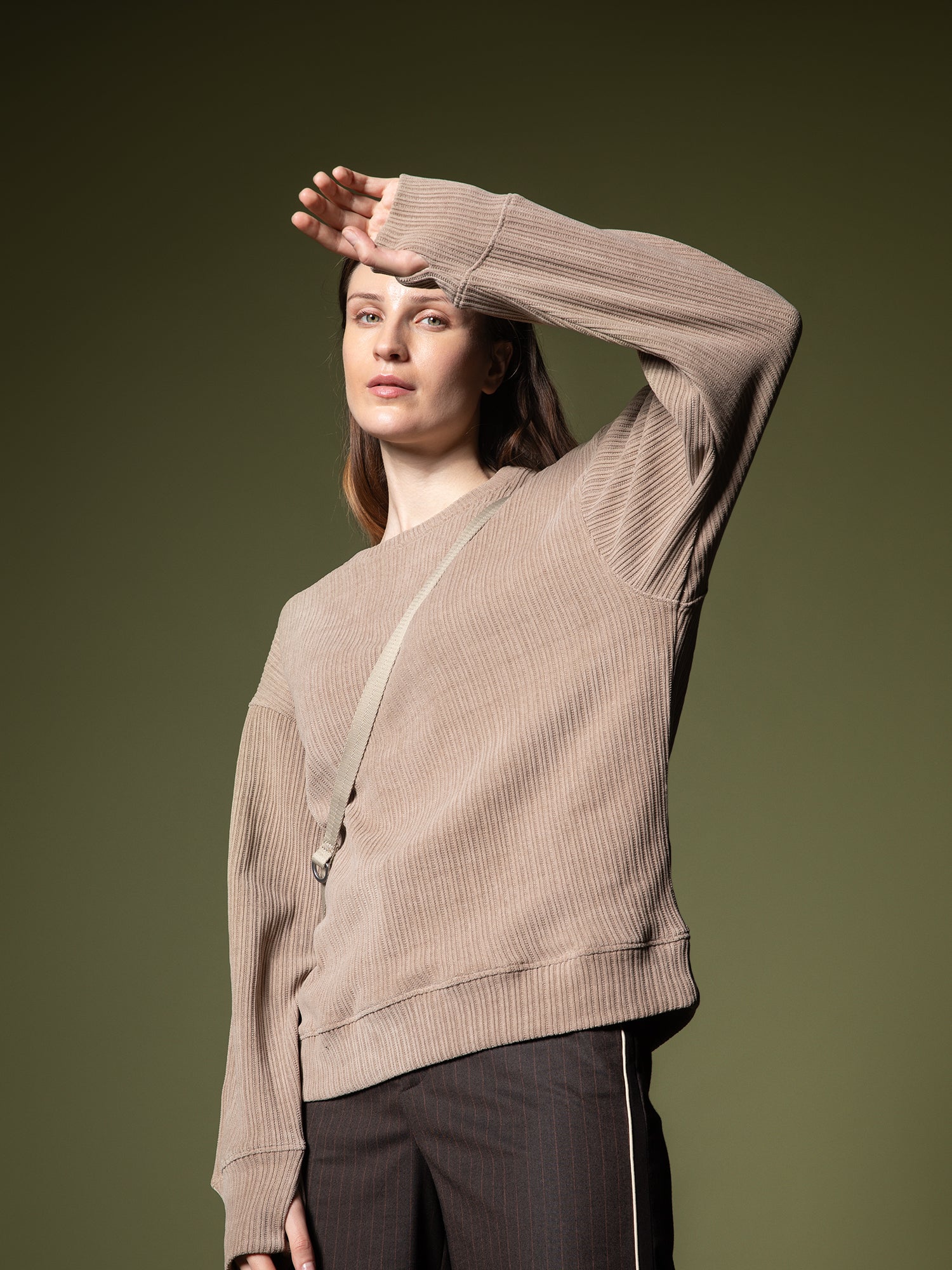 Woven texture sweatshirt