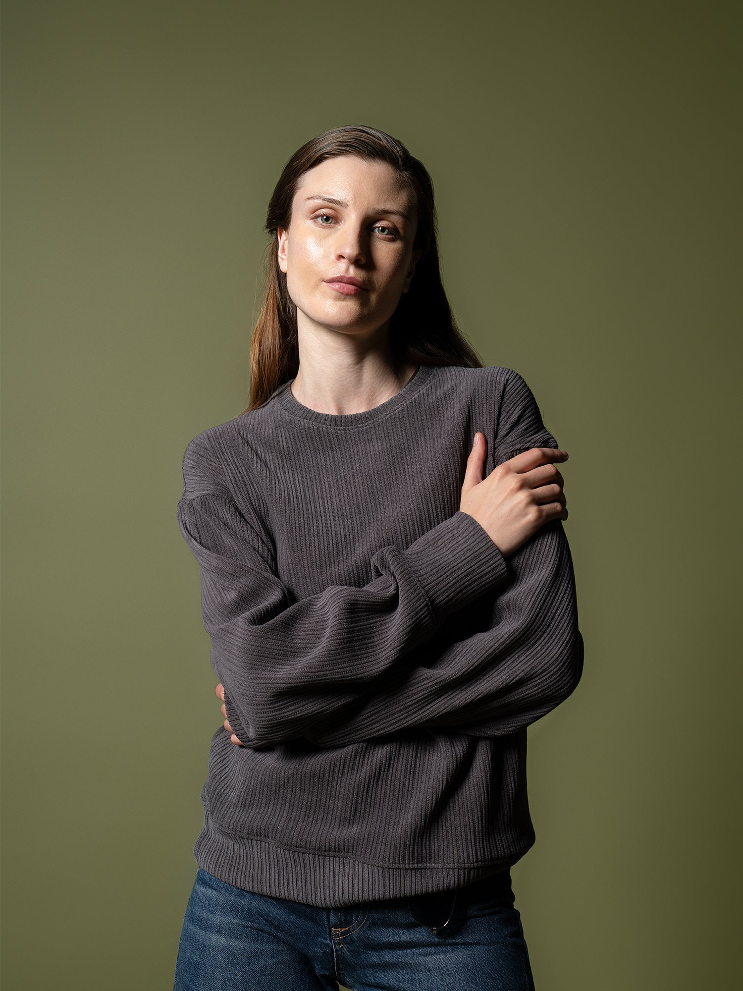 Woven texture sweatshirt