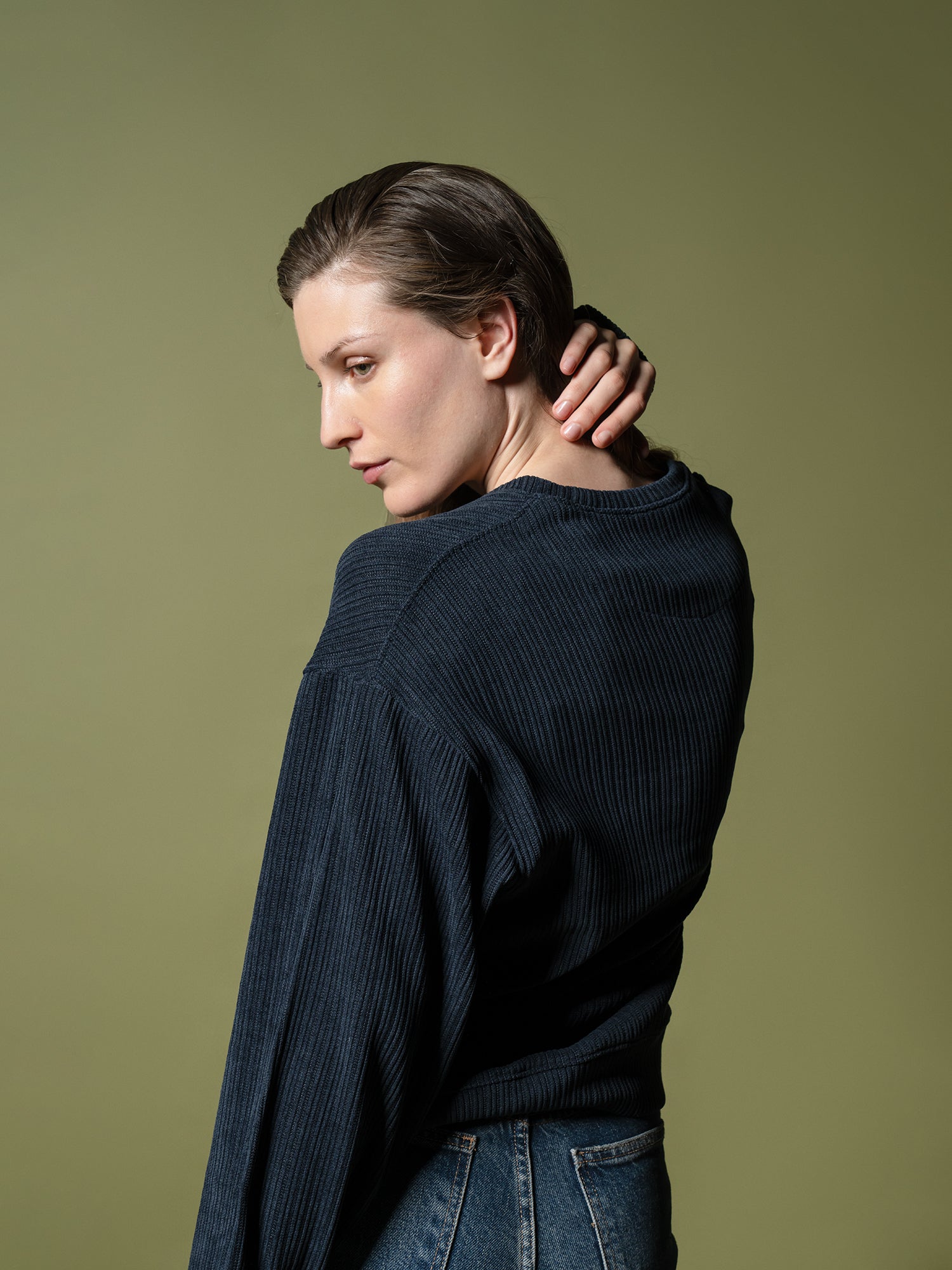 Woven texture sweatshirt