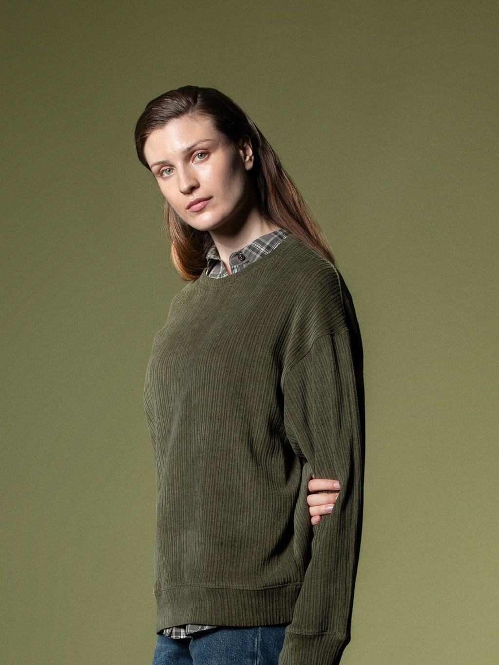Woven texture sweatshirt